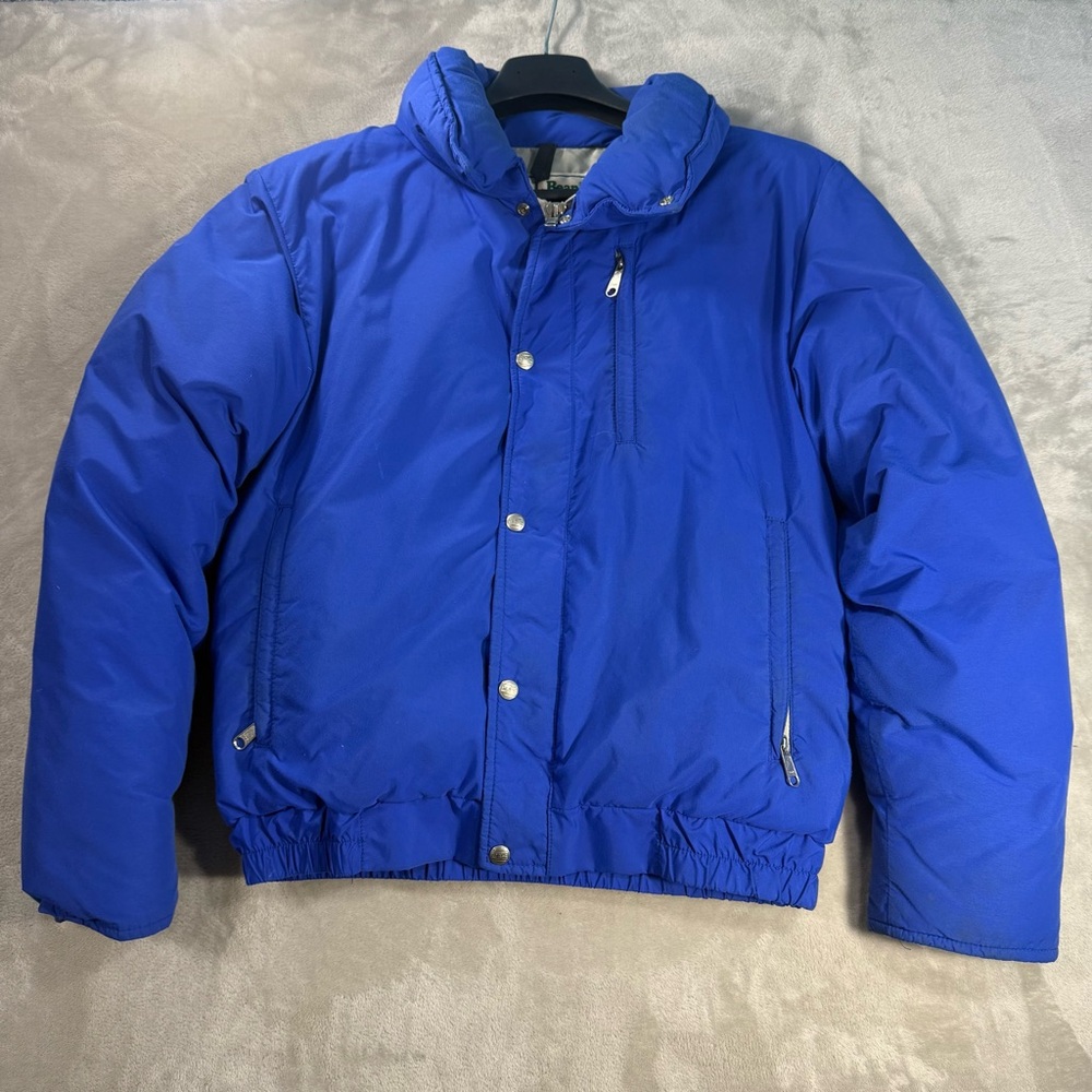 Vintage L.L. Bean Puffer Jacket Royal Blue Men's Sz M USA Made